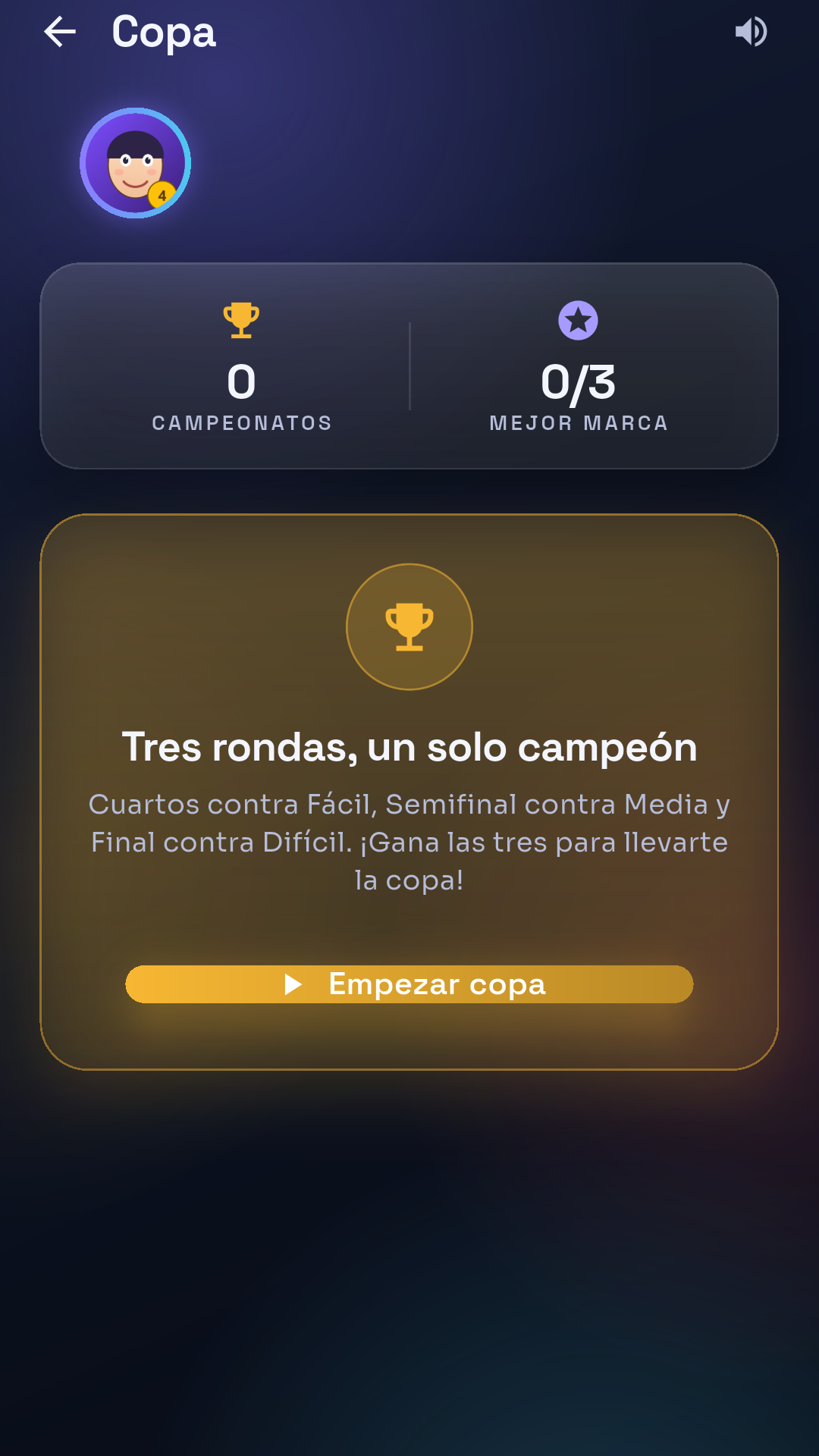 Copa y trofeos en Gana4